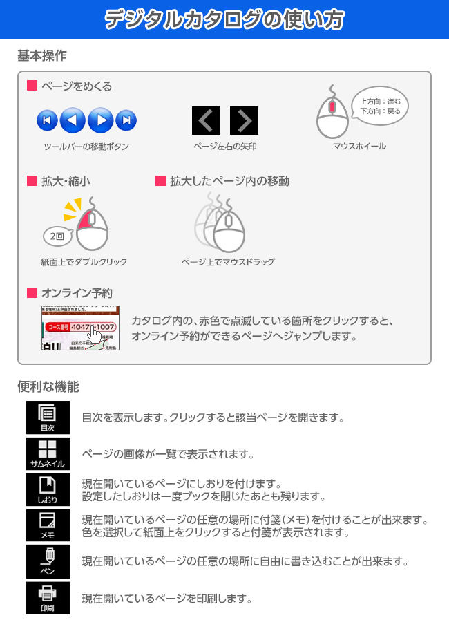 デジタルカタログの使い方